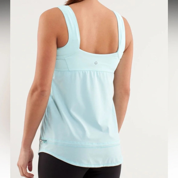 Lululemon Run Chase Me Tank Aquamarina - Size 4 - Picture 2 of 7